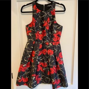 Gianni Bini Adorable Black/Red Floral Dress💃🏻🌺